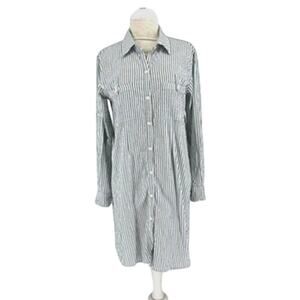 Roller Rabbit Dress Shirt Button Down Stripe Small Blue White